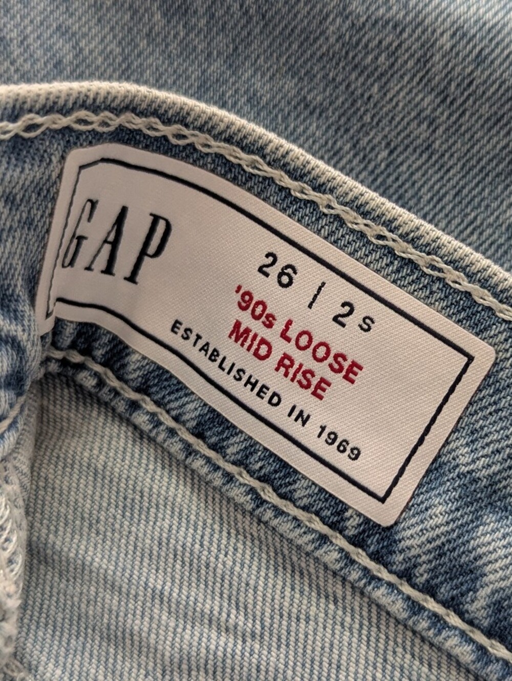 GAP Mid Rise 90s Loose Cargo Slouch Jeans Size 26 / 2 Short - Picture 10 of 12